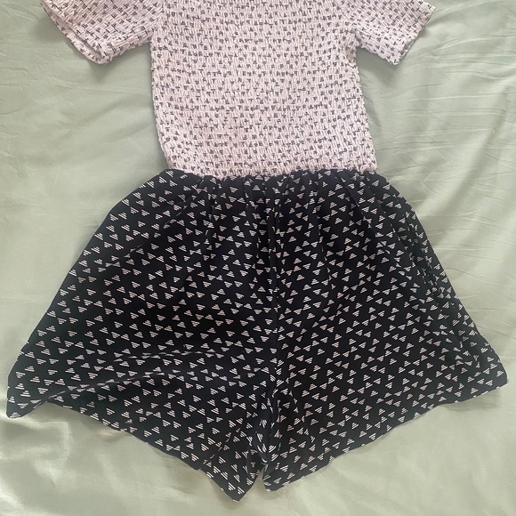 Blue and White Romper - Picture 2 of 5